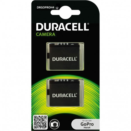 1x2 Duracell liitium-ioon aku 1160mAh GoPro Hero 4 jaoks