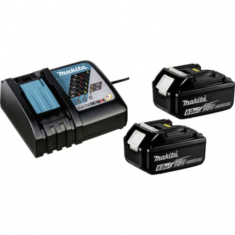 Makita toiteallika komplekt 199480-6 2x BL1860B + DC18RC