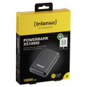 Intenso Akupank XS10000 must 10000 mAh sisaldab USB-A - Type-C kaablit