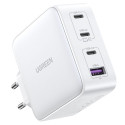 UGREEN USB-A+3xUSB-C 100W GaN-tehnoloogiaga Kiirlaadija EU Valge