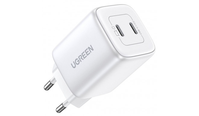 UGREEN Nexode 45W kahe USB-C PD laadija (25W+20W) valge