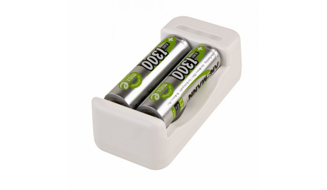 Ansmann Charger Basic II incl. 2 x AA 1300mAh Akku 1001-0119-01