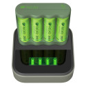 GP ReCyko B4D45 4-fold LCD 4Port Docking St. + 4x AA NiMh 2100mAh