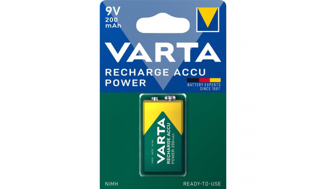 Varta Rechargeable Accu Power 9V 200 mAh laetav aku