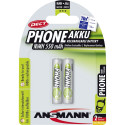 1x2 Ansmann maxE NiMH laetav aku Micro AAA 550 mAh DECT telefonile