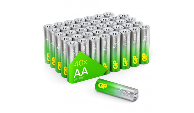 1x40 GP Super alkaline AA Mignon patareid PET karp GPSUP15A900C40