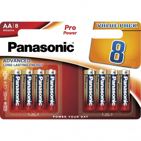 1x8 Panasonic Pro Power LR 6 Mignon AA patarei