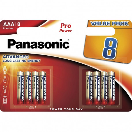 1x8 Panasonic Pro Power LR 03 micro AAA patarei