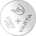 1 Varta V13GS/V357/SR44 Hõbedane Nööppatarei
