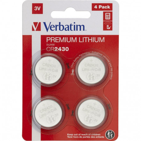 1x4 Verbatim CR 2430 Lithium battery 49534