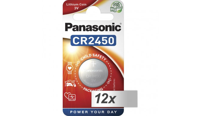 12x1 Panasonic CR 2450 liitium patarei