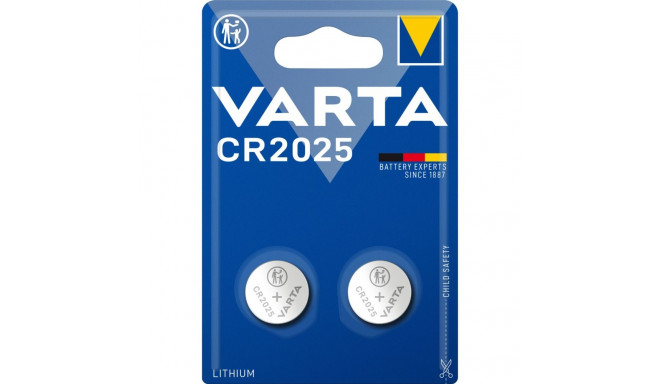 1x2 Varta electronic CR 2025 Nööp-patarei