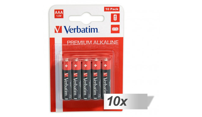 10x10 Verbatim leelispatarei micro AAA LR 03 49874