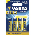 10x4 Varta Longlife Extra Micro AAA LR03 Sisemine karp