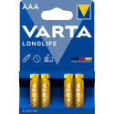 1x4 Varta Longlife Micro AAA LR 03 Patarei