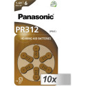 10x1 Panasonic PR 312 Kuulmisaparaadi Patareid Tsink-Õhk 6 tk.