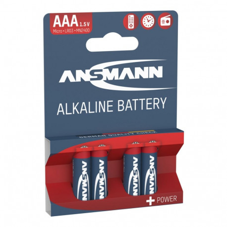 1x4 Ansmann Alkaline Micro AAA LR 03 punane-line