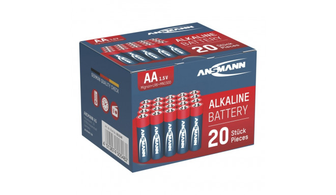 1x20 Ansmann Alkaline Mignon AA LR 6 red-line Box