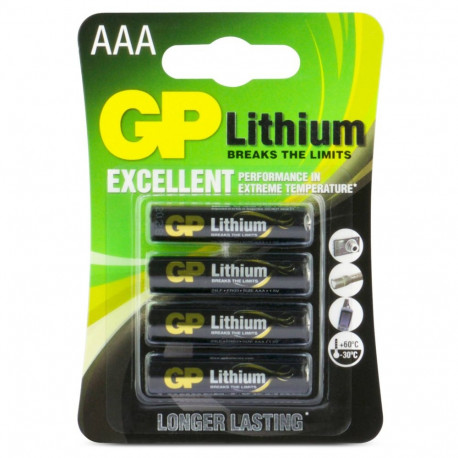 1x4 GP Lithium Micro 1,5V AAA 07024LF-C4