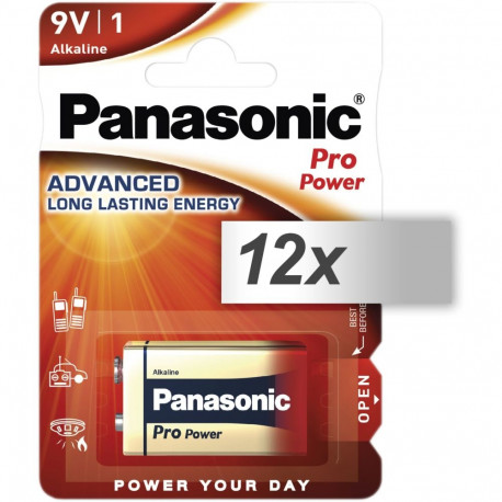 12x1 Panasonic Pro Power 6 LR 61 9V block PU inner box