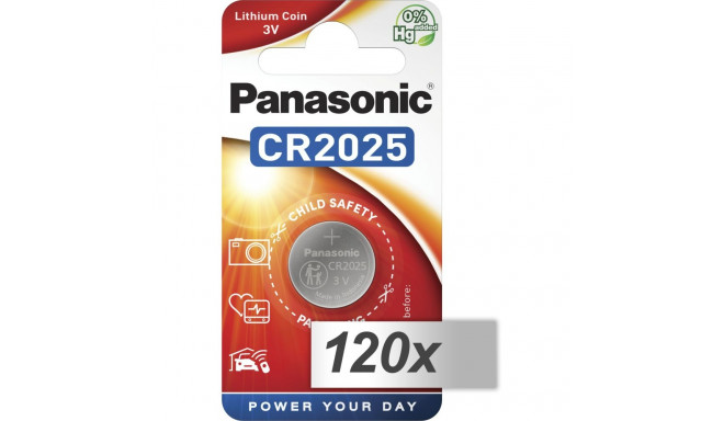 120x1 Panasonic CR 2025 Lithium Power VPE Outer Box