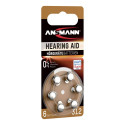 1x6 Ansmann Zinc-Air 312 (PR41) Hearing Aid Batteries