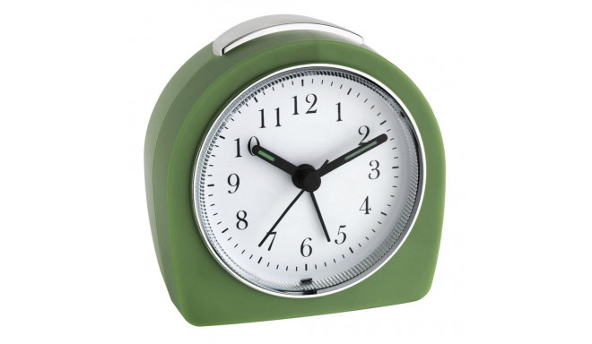 TFA 60.1021.04 green Quartz Clock analogue display