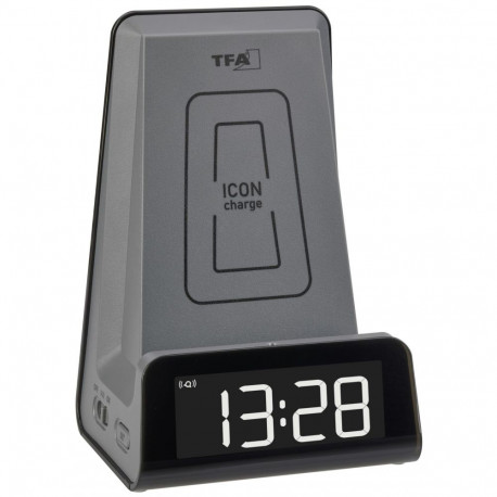 TFA 60.2033.10 ICON Charge Digitalwecker mit Ladestation