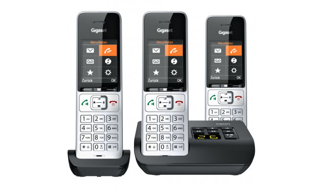 Gigaset COMFORT 500A trio hõbe-must