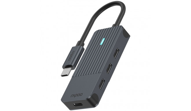Rapoo USB-C Hub grey USB-C to  USB-C