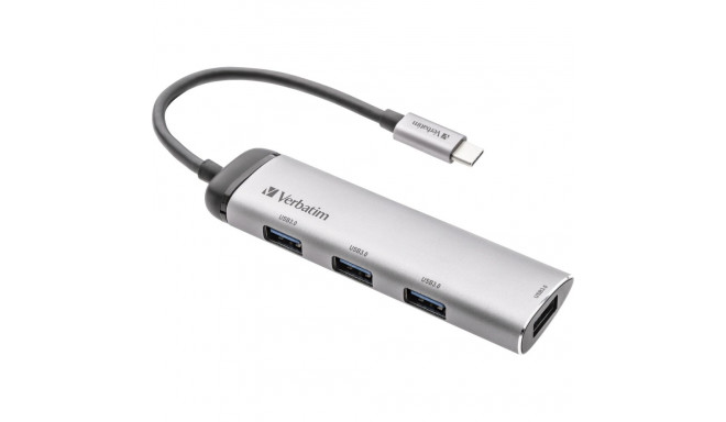 Verbatim USB-C multiport hub nelja pordiga USB 3.2 Gen 1