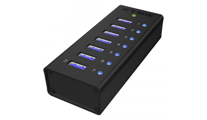 ICY BOX IB-AC618 7-porti USB 3.0 alumiiniumist jaotur