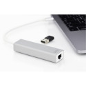 DIGITUS USB Tüüp-C 3.0 3-Pordiline Jaotur Gigabit Ethernetiga DA-70255