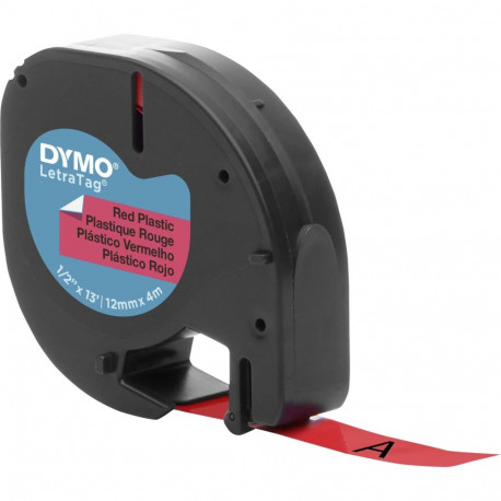 Dymo Letratag Band Plastik red 12 mm x 4 m