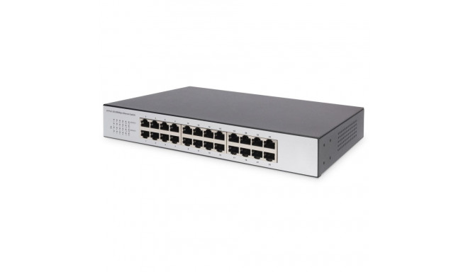 DIGITUS 24-portiline kiire Etherneti lüliti, haldamata