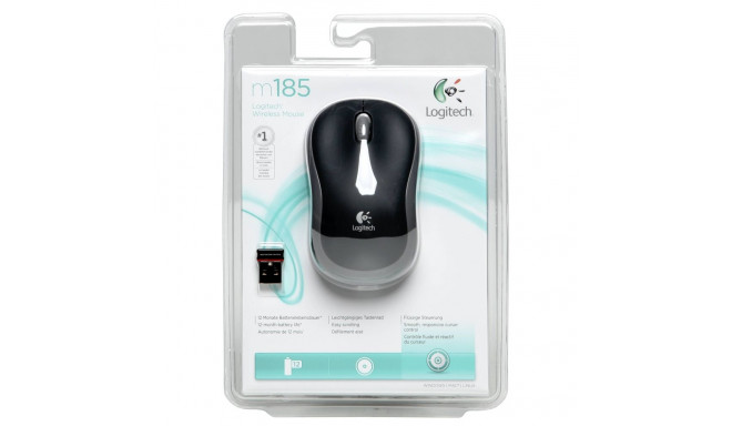 Logitech M 185 juhtmevaba sülearvuti hiir USB must/hall