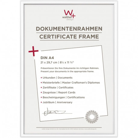 Walther New Lifestyle 21x29,7 valge vaigu DIN A4 KV130W