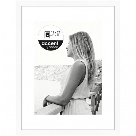 Nielsen Aura white 18x24 Wood incl. Passepartout 1134001