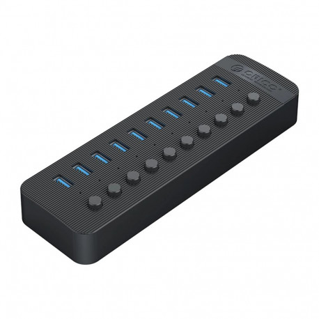 Orico CT2U3-10AB 10x USB-A 3.0 Hub with Switches - Black