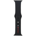 Audi Sport Red Logo Silicone Watch Strap for Apple Watch 44 / 45 / 46 / 49 mm - black