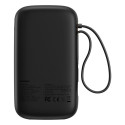 Baseus QPow 2 20000mAh 30W Power Bank with 2 Built-in USB-C Cables - Black