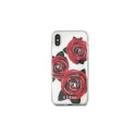 Guess Flower Desire Red Rose iPhone X Case - Transparent