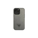 Guess Saffiano Triangle Logo case for iPhone 13 Pro / 13 6.1" - silver