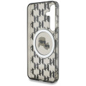 Case Karl Lagerfeld Button Karl&Choupette Heads On KL Pattern MagSafe Samsung Galaxy S25 black