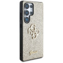 Guess Fixed Glitter Big 4G Metal Logo case for Samsung Galaxy S25 Ultra gold