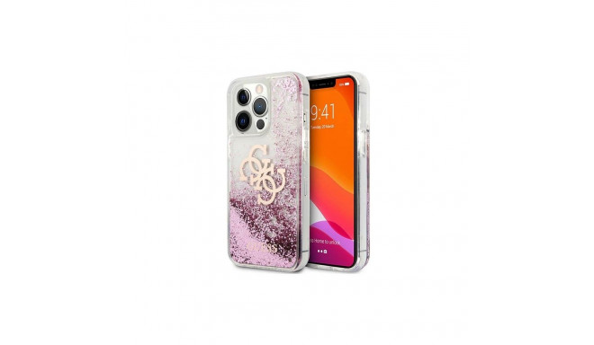 Guess GUHCP13XLG4GPI iPhone 13 Pro Max 6,7" różowy/pink hardcase 4G Big Liquid Glitter