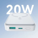 Powerbank Joyroom JR-W020 20W 10000mAh MagSafe + USB-C - USB-C cable 0.25m - white