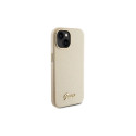 Guess Glitter Glossy Script case for iPhone 15 - gold