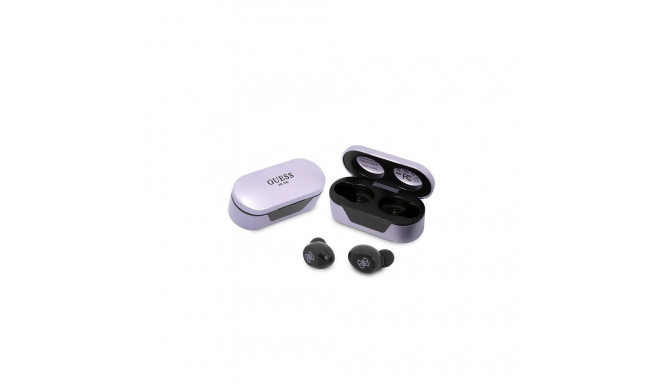 Guess GUTWST31EU TWS Bluetooth headphones + docking station purple/purple