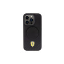 Ferrari Carbon Metal Logo MagSafe case for iPhone 15 Pro - black